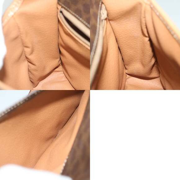 CELINE Macadam Canvas Shoulder Bag Pvc Leather Brown - Picture 12 of 12